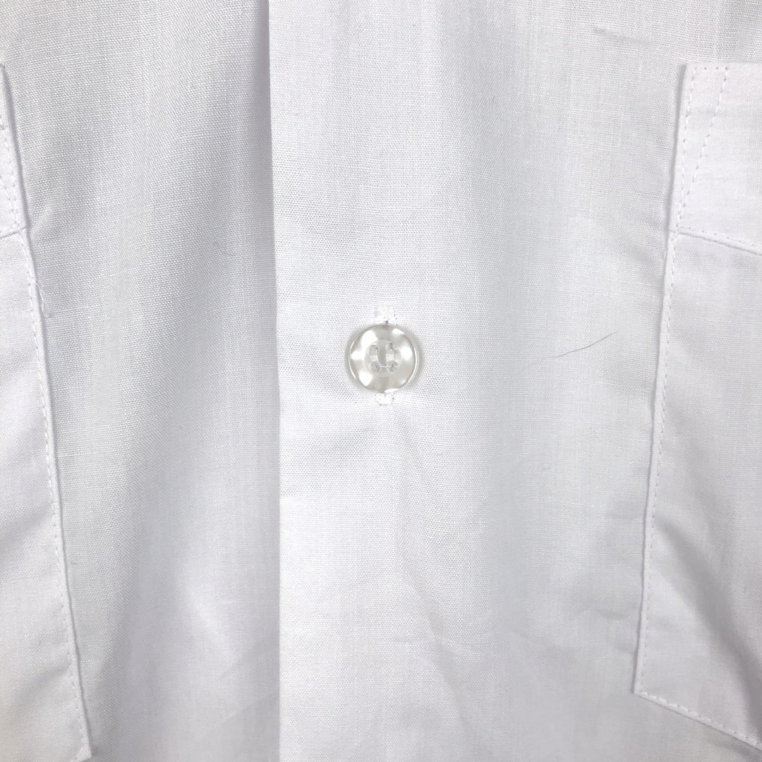 ~90'S HABAND Guayabera Short-Sleeve Open Collar Mexican Shirt Cuban Shirt Box Shirt Men's Size M polyester white type Vintage Second Hand