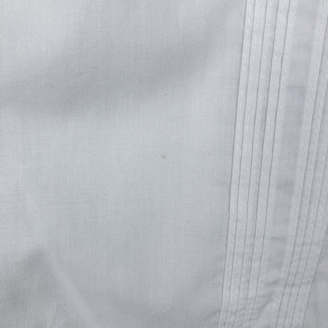 ~90'S HABAND Guayabera Short-Sleeve Open Collar Mexican Shirt Cuban Shirt Box Shirt Men's Size M polyester white type Vintage Second Hand