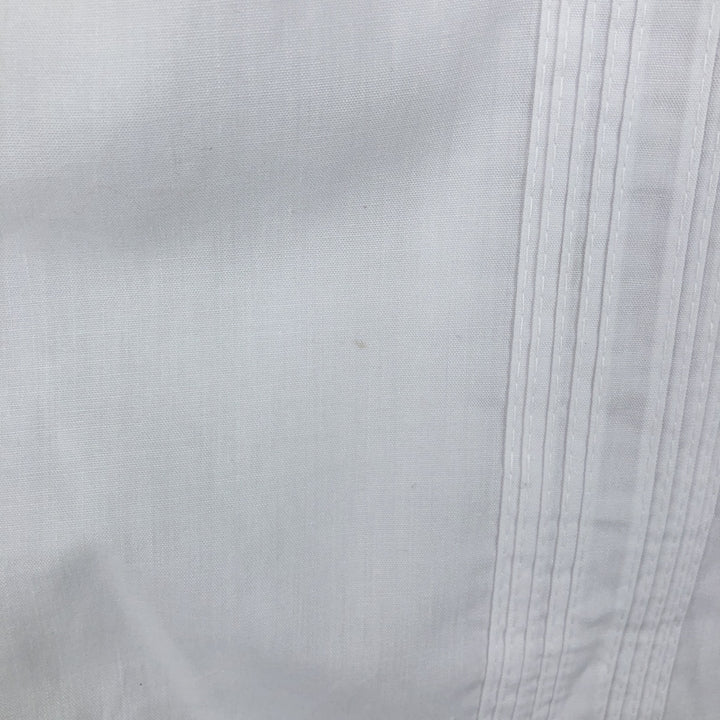 ~90'S HABAND Guayabera Short-Sleeve Open Collar Mexican Shirt Cuban Shirt Box Shirt Men's Size M polyester white type Vintage Second Hand