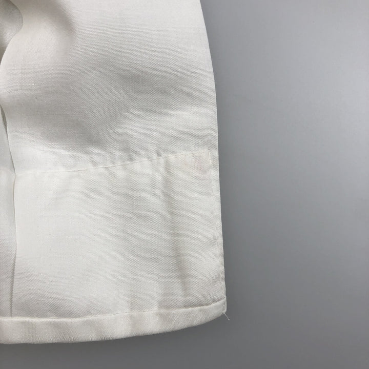 YUCATECA Short-Sleeve Open-Collar Mexican Shirt, Cuban Shirt, Boxy Shirt, Men's Size L (Equivalent), Vintage unclear white type Vintage Second Hand