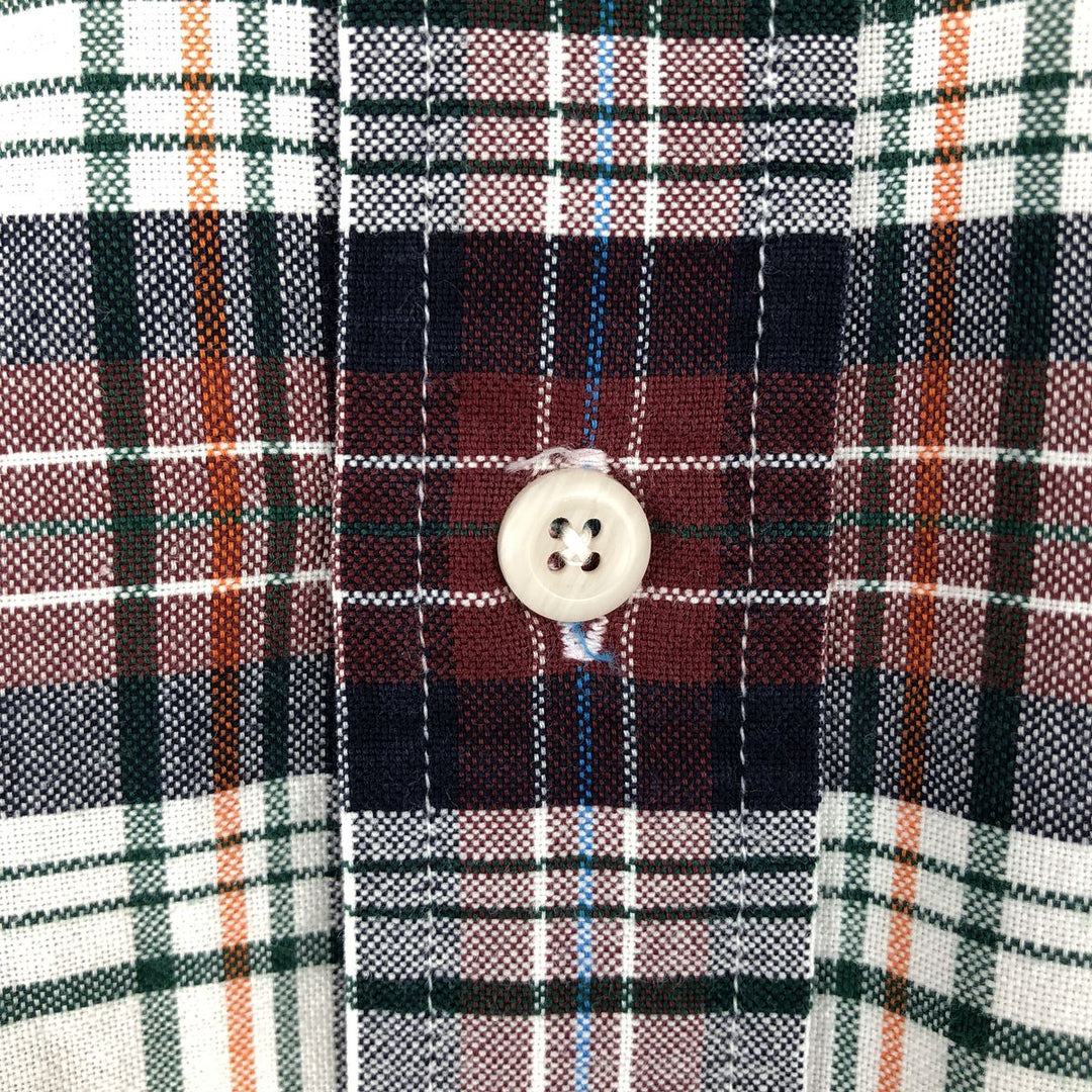 Pendleton short-sleeved button-down check shirt, men's size L (approx.) cotton bordeaux Vintage Second Hand