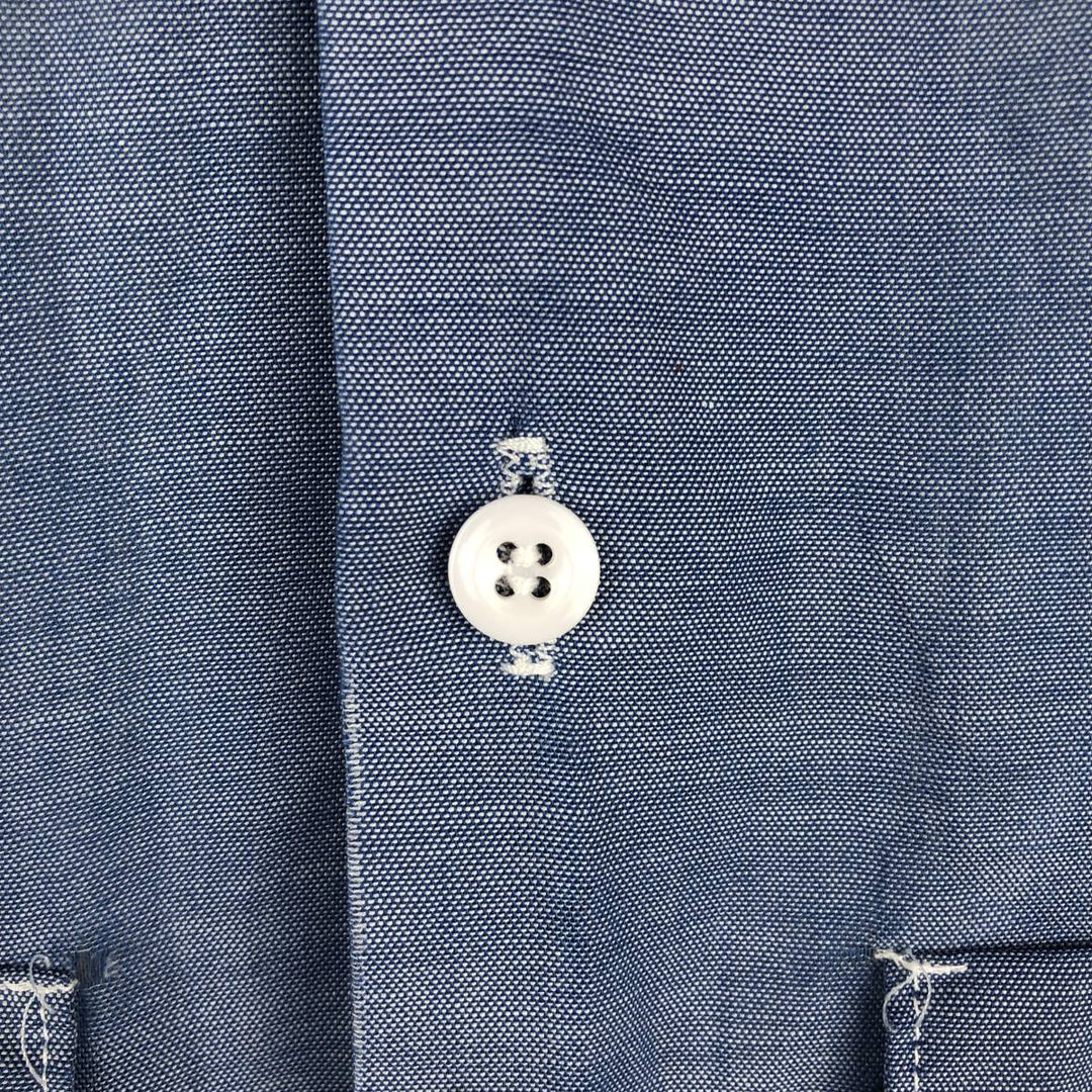 Dickies short-sleeved chambray shirt, made in USA, men's size L (equivalent). polyester blue type Vintage Second Hand