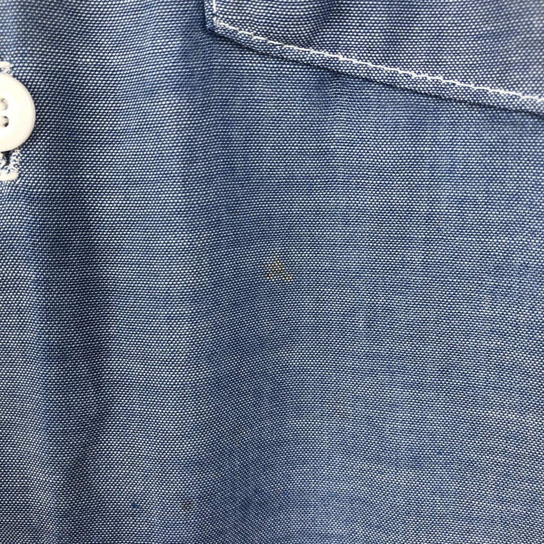 Dickies short-sleeved chambray shirt, made in USA, men's size L (equivalent). polyester blue type Vintage Second Hand