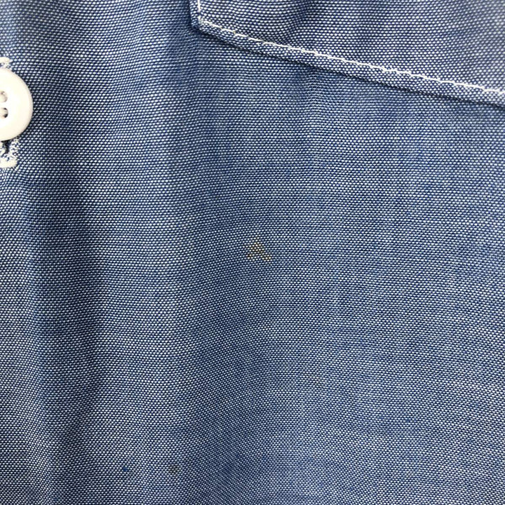 Dickies short-sleeved chambray shirt, made in USA, men's size L (equivalent). polyester blue type Vintage Second Hand
