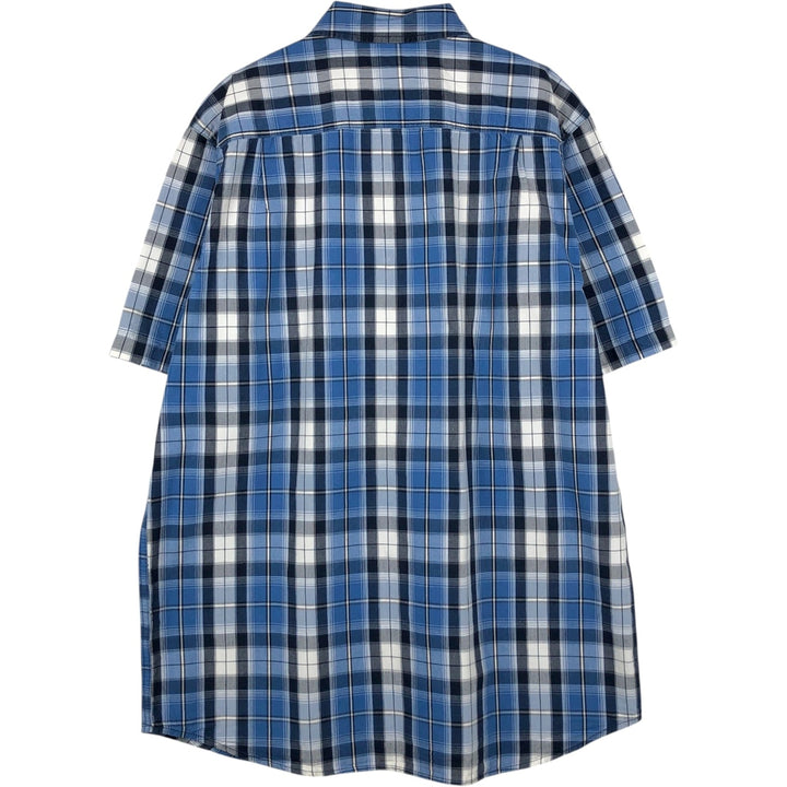 Carhartt RELAXED FIT Check Pattern Short Sleeve Work Shirt, Men's L size cotton blue type Vintage Second Hand