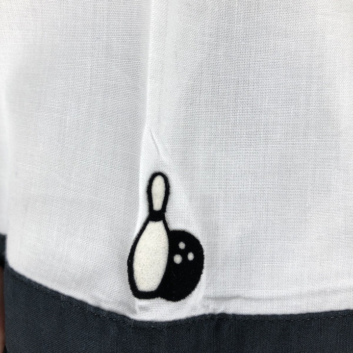 Cruisin USA Open Collar Bowling Shirt, Boxy Shirt, Men's Size L (approx.) cotton white type Vintage Second Hand