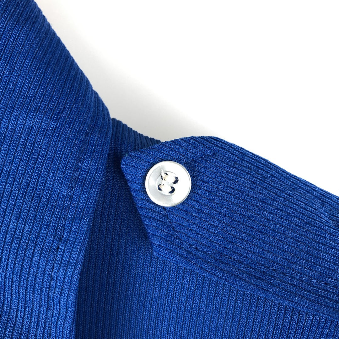 70s-80'S Hilton Half-Zip Bowling Shirt, Boxy Shirt, Made in USA, Men's Size M (Equivalent), Vintage polyester blue type Vintage Second Hand