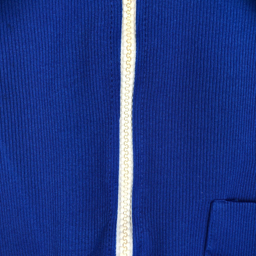 70s-80'S Hilton Half-Zip Bowling Shirt, Boxy Shirt, Made in USA, Men's Size M (Equivalent), Vintage polyester blue type Vintage Second Hand