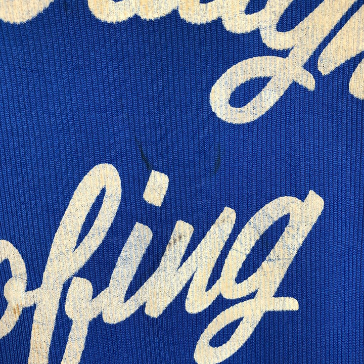 70s-80'S Hilton Half-Zip Bowling Shirt, Boxy Shirt, Made in USA, Men's Size M (Equivalent), Vintage polyester blue type Vintage Second Hand