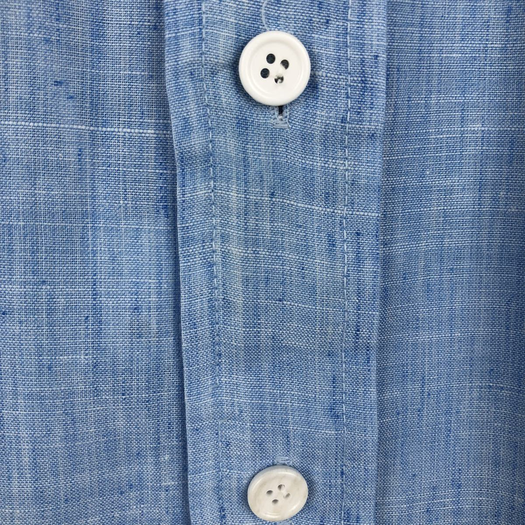 Christian Dior B. Altman & Co. Short-Sleeve Chambray Shirt, Boxy Shirt, Men's Size L (approx.) polyester blue type Vintage Second Hand