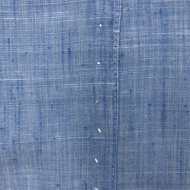 Christian Dior B. Altman & Co. Short-Sleeve Chambray Shirt, Boxy Shirt, Men's Size L (approx.) polyester blue type Vintage Second Hand