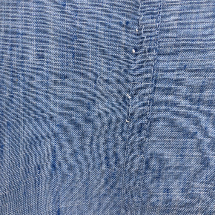 Christian Dior B. Altman & Co. Short-Sleeve Chambray Shirt, Boxy Shirt, Men's Size L (approx.) polyester blue type Vintage Second Hand
