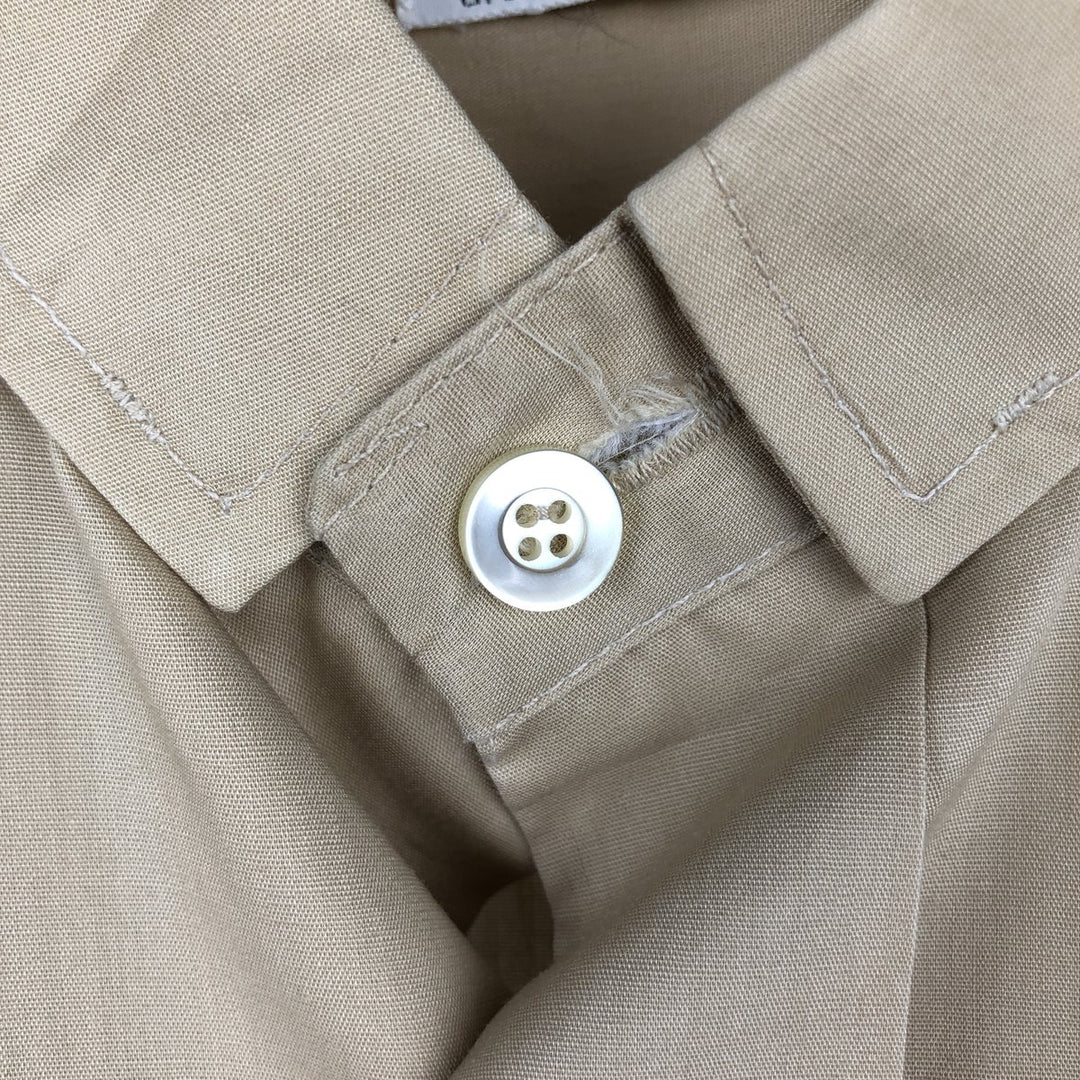 60s-70'S Friar Tuck Stand Collar Short-Sleeve Shirt, Made in USA, Men's Size M (Equivalent), Vintage unclear Beige type Vintage Second Hand