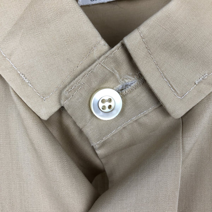 60s-70'S Friar Tuck Stand Collar Short-Sleeve Shirt, Made in USA, Men's Size M (Equivalent), Vintage unclear Beige type Vintage Second Hand