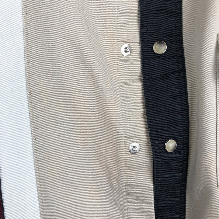 1990'S Wrangler short-sleeved Western shirt, men's size M equivalent, vintage. cotton Beige type Vintage Second Hand