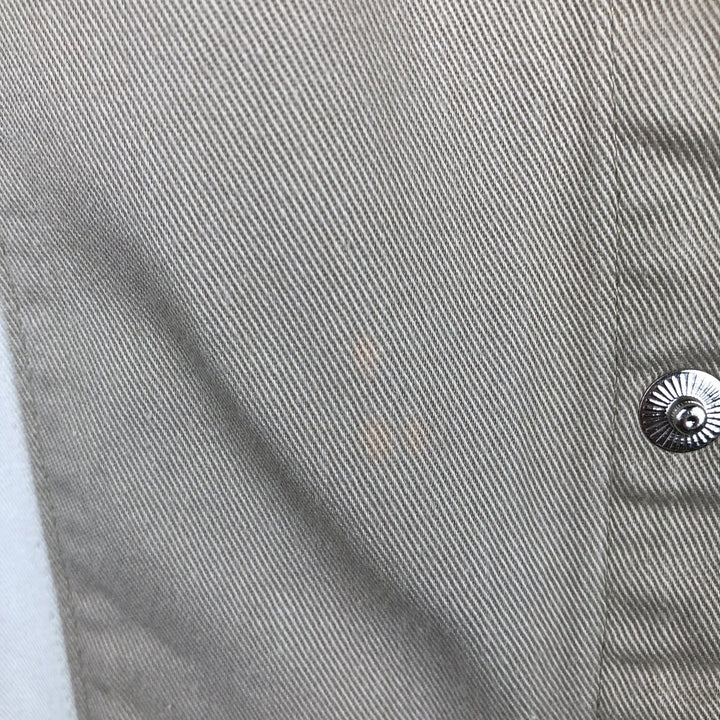 1990'S Wrangler short-sleeved Western shirt, men's size M equivalent, vintage. cotton Beige type Vintage Second Hand
