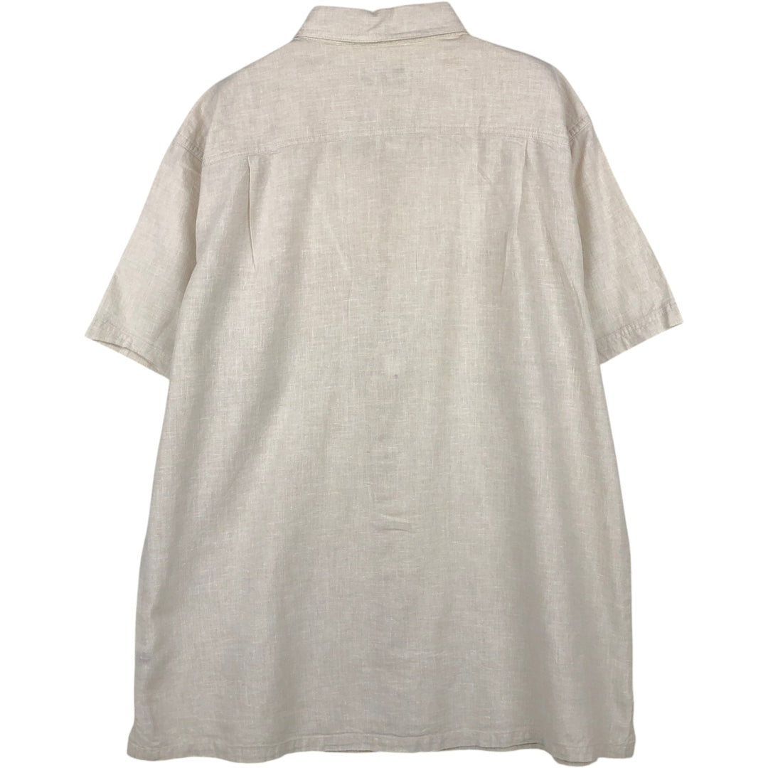 Patagonia Migration Hemp Shirt 53138SP12 Short Sleeve Cotton x Hemp Shirt Box Shirt Men's Size L (approx.) Hemp Beige type Vintage Second Hand