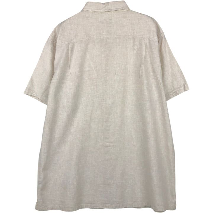Patagonia Migration Hemp Shirt 53138SP12 Short Sleeve Cotton x Hemp Shirt Box Shirt Men's Size L (approx.) Hemp Beige type Vintage Second Hand