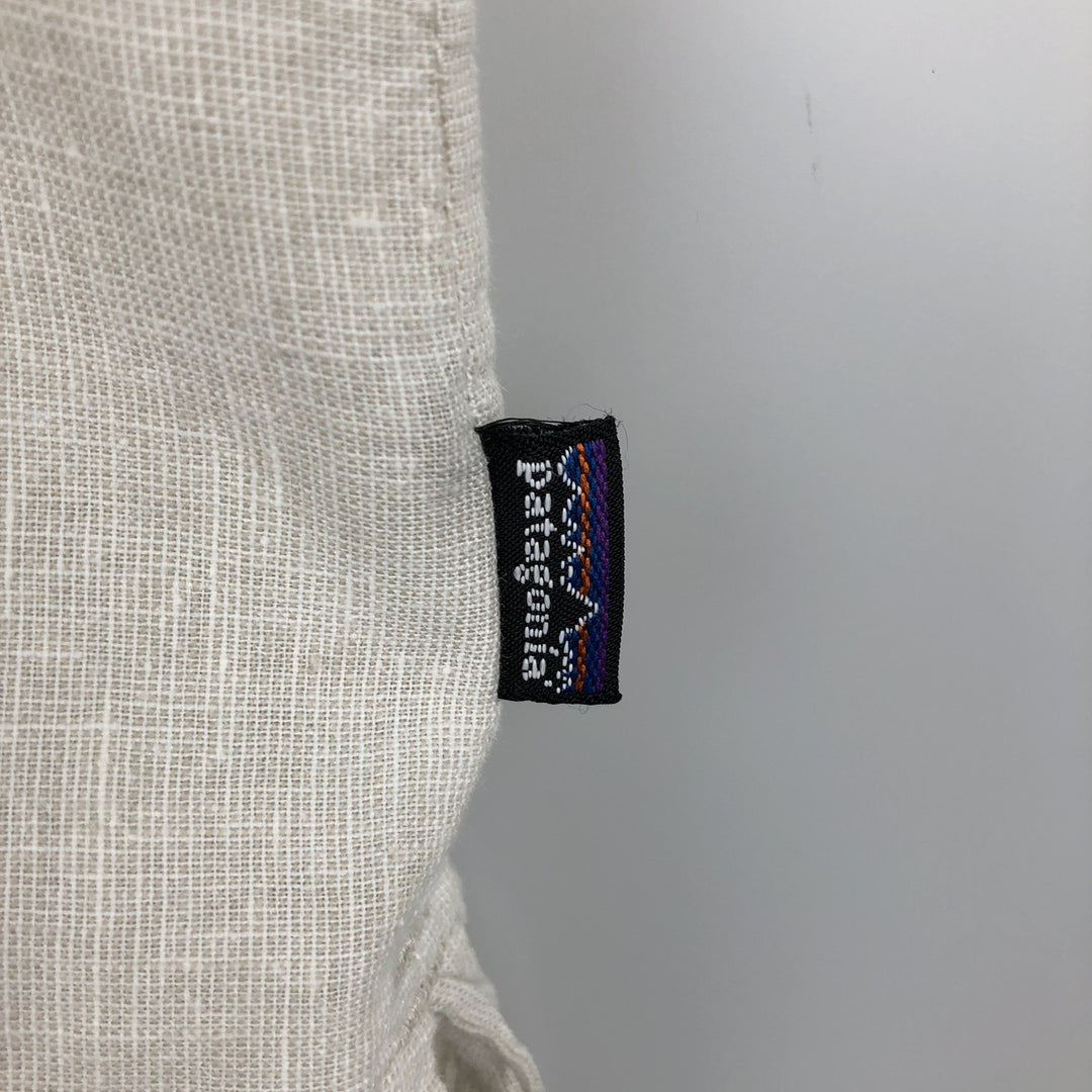 Patagonia Migration Hemp Shirt 53138SP12 Short Sleeve Cotton x Hemp Shirt Box Shirt Men's Size L (approx.) Hemp Beige type Vintage Second Hand