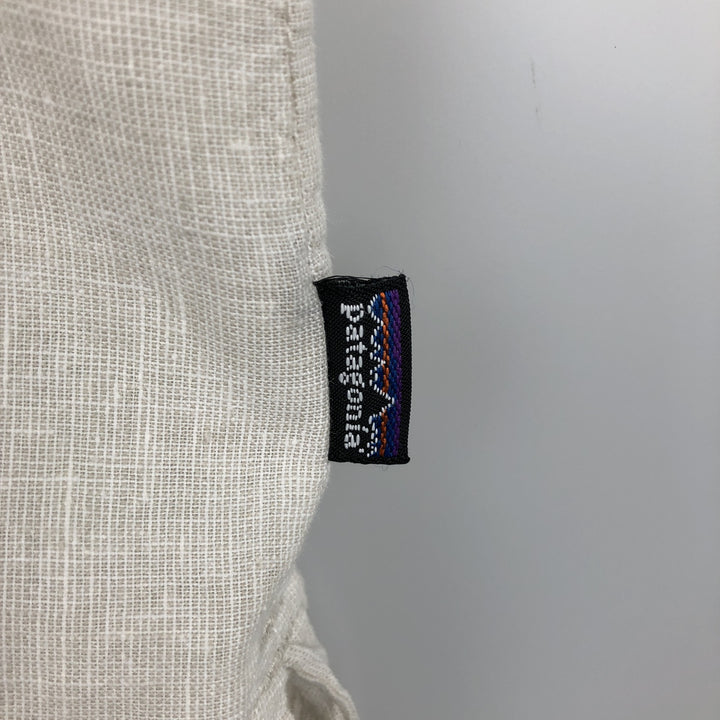 Patagonia Migration Hemp Shirt 53138SP12 Short Sleeve Cotton x Hemp Shirt Box Shirt Men's Size L (approx.) Hemp Beige type Vintage Second Hand