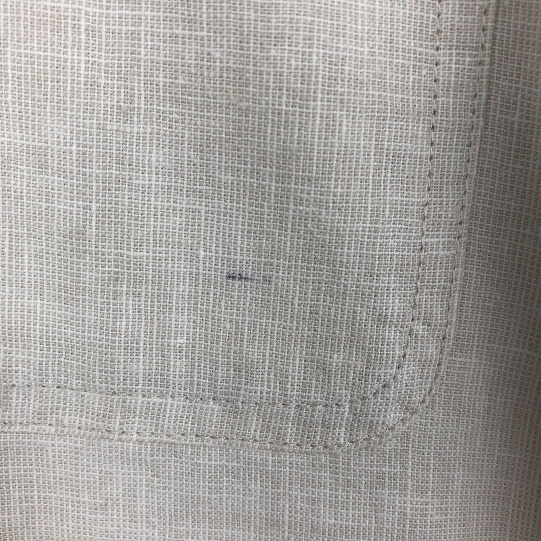 Patagonia Migration Hemp Shirt 53138SP12 Short Sleeve Cotton x Hemp Shirt Box Shirt Men's Size L (approx.) Hemp Beige type Vintage Second Hand