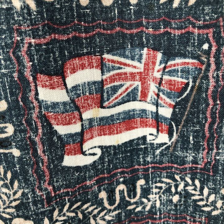 90'S Reyn Spooner Bikini Tag All-over Print Lahaina Sailor Pullover Button-down Aloha Shirt Boxy Shirt cotton navy blue type Vintage Second Hand