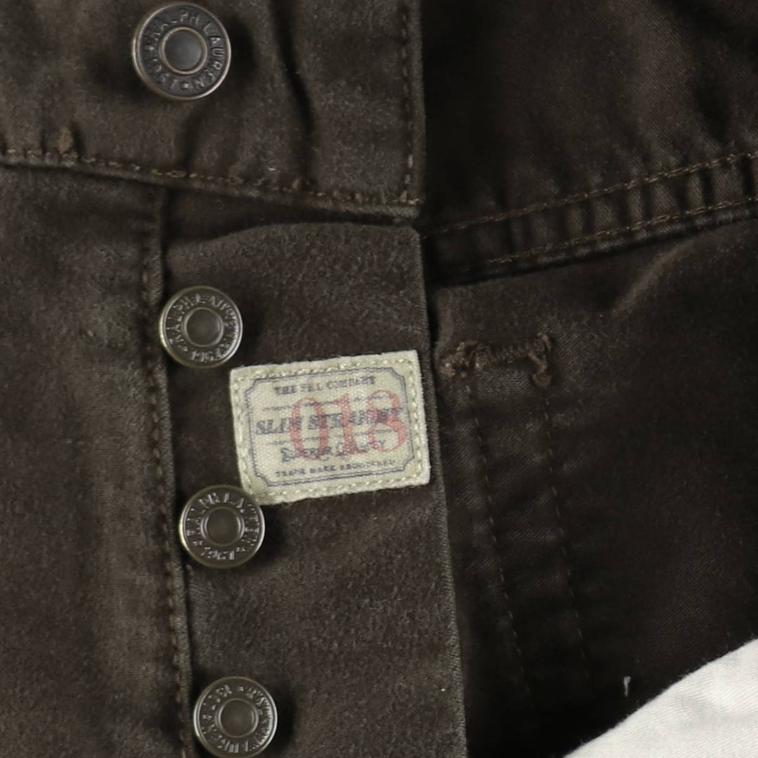 Ralph Lauren POLO RALPH LAUREN Men's Cotton Pants, Size W34 cotton Khaki type brown Vintage Second Hand