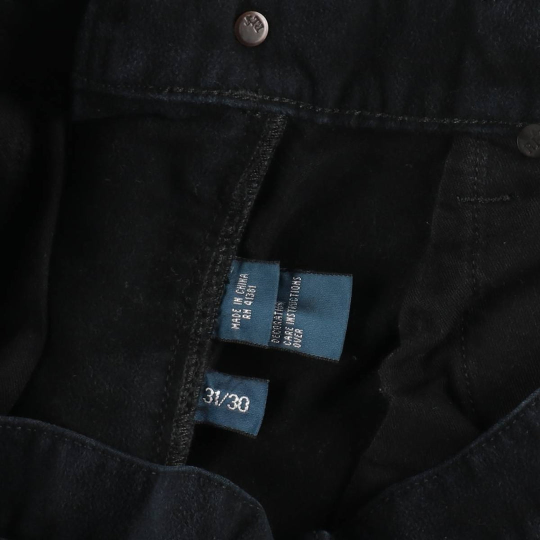 Ralph Lauren Polo Ralph Lauren Cotton Pants, Men's Size W31 (approx.) cotton black type Vintage Second Hand