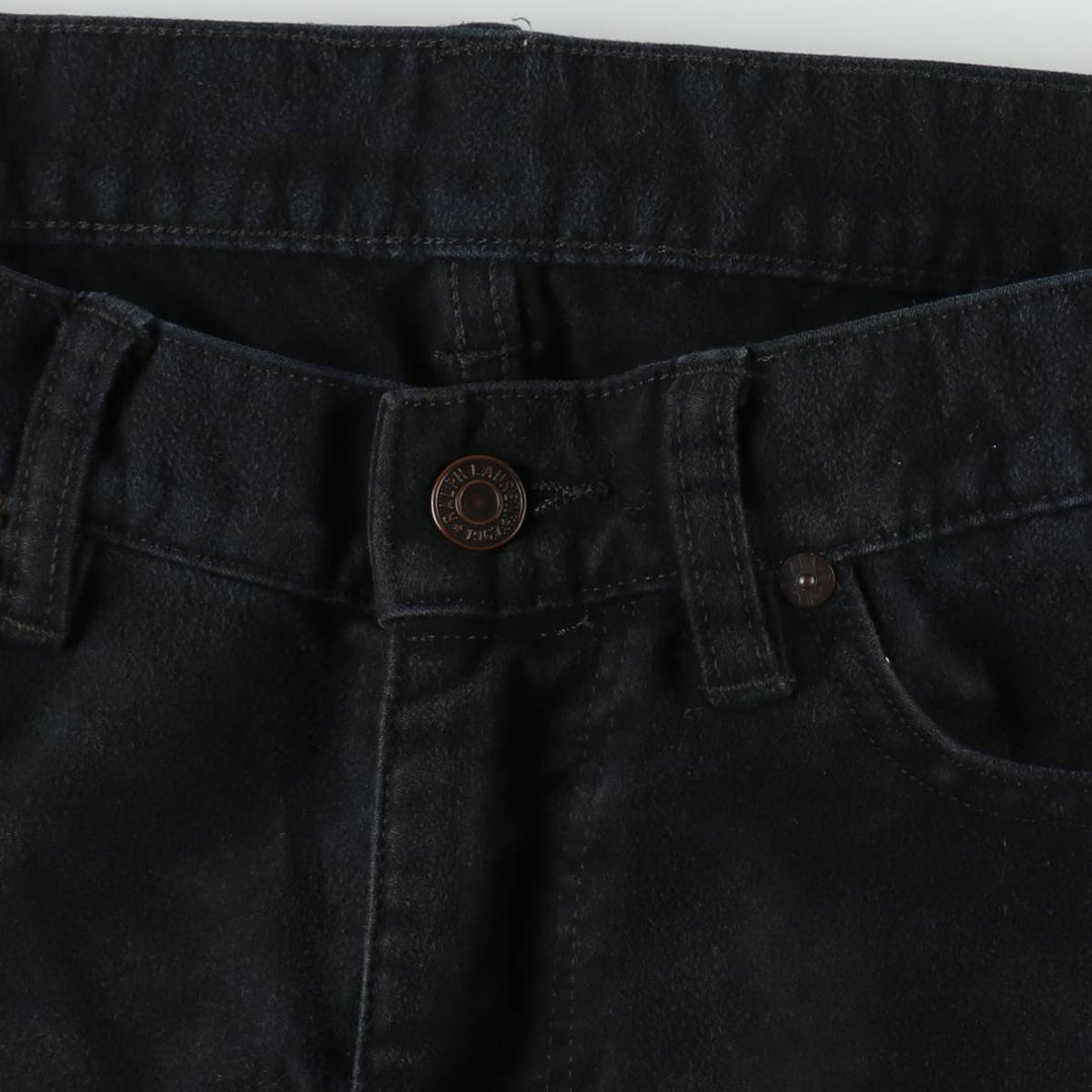 Ralph Lauren Polo Ralph Lauren Cotton Pants, Men's Size W31 (approx.) cotton black type Vintage Second Hand