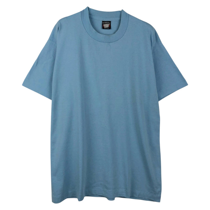 90'S Screen Stars Best Plain T-Shirt Made in USA Men's XL Vintage cotton Blue type light blue Vintage Second Hand