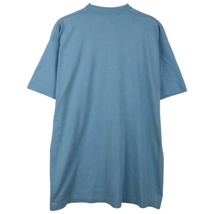 90'S Screen Stars Best Plain T-Shirt Made in USA Men's XL Vintage cotton Blue type light blue Vintage Second Hand