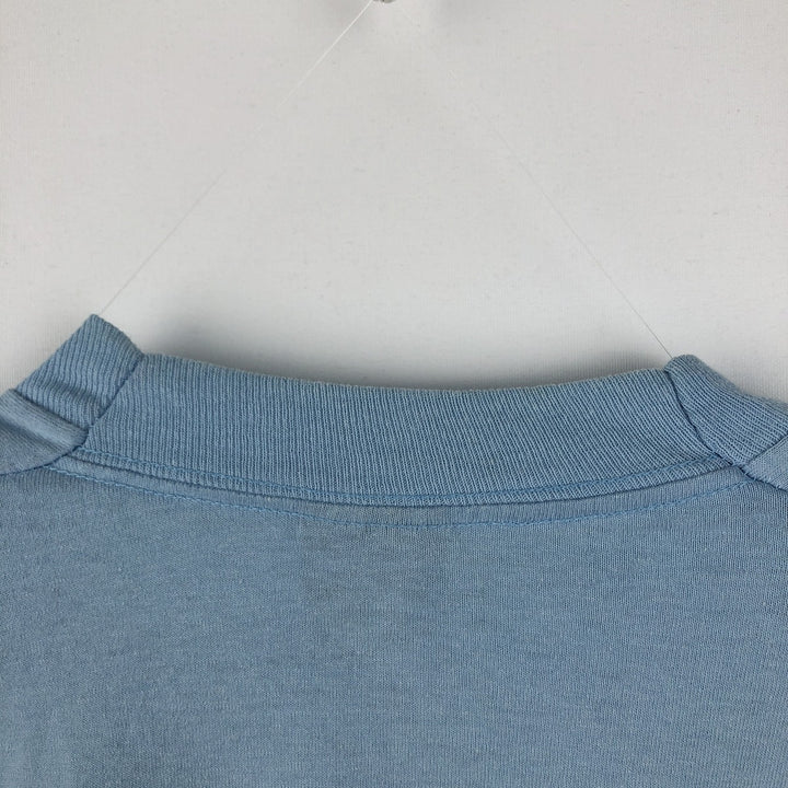 90'S Screen Stars Best Plain T-Shirt Made in USA Men's XL Vintage cotton Blue type light blue Vintage Second Hand