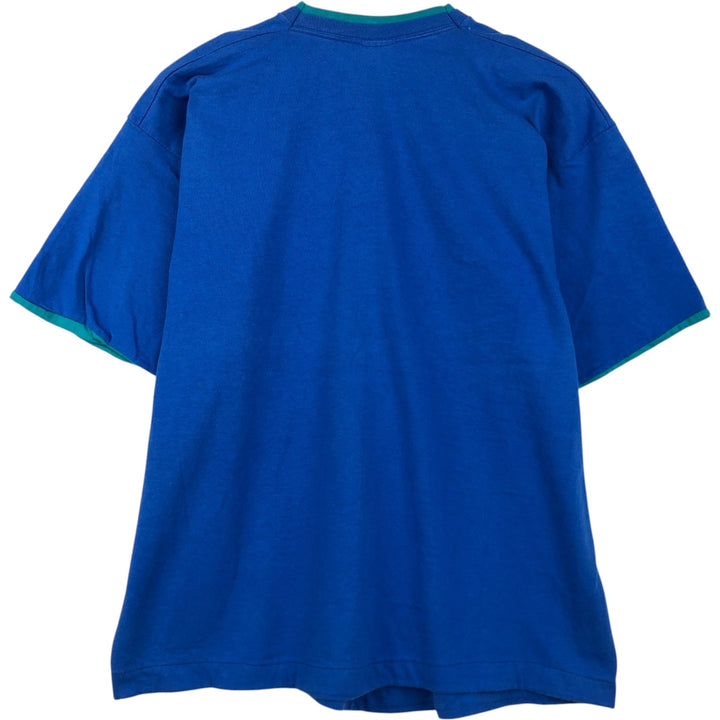 90'S Fruit of the Loom plain T-shirt, made in the USA, men's XL size, vintage cotton blue type Vintage Second Hand