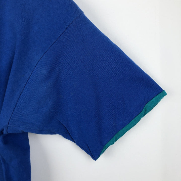 90'S Fruit of the Loom plain T-shirt, made in the USA, men's XL size, vintage cotton blue type Vintage Second Hand