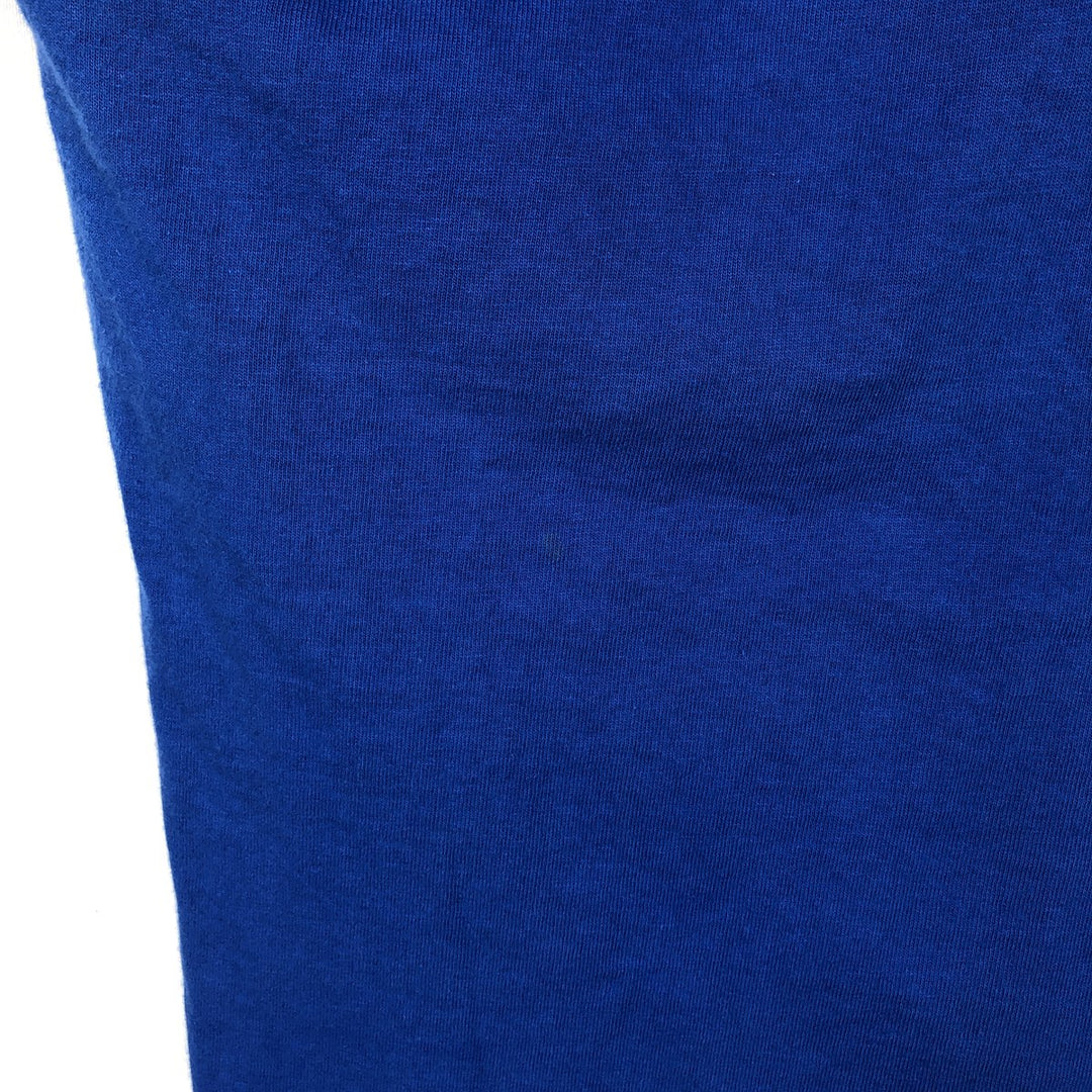 90'S Fruit of the Loom plain T-shirt, made in the USA, men's XL size, vintage cotton blue type Vintage Second Hand