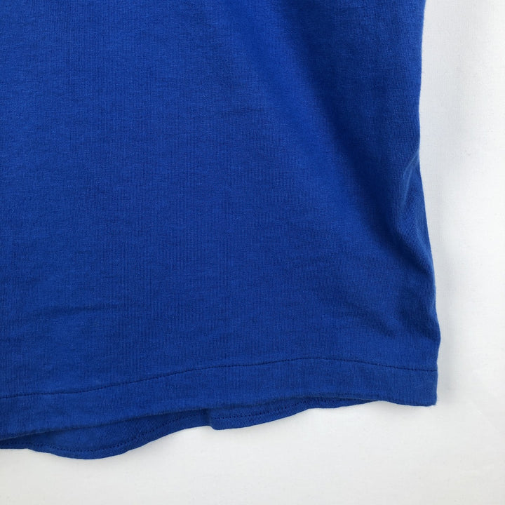 90'S Fruit of the Loom plain T-shirt, made in the USA, men's XL size, vintage cotton blue type Vintage Second Hand