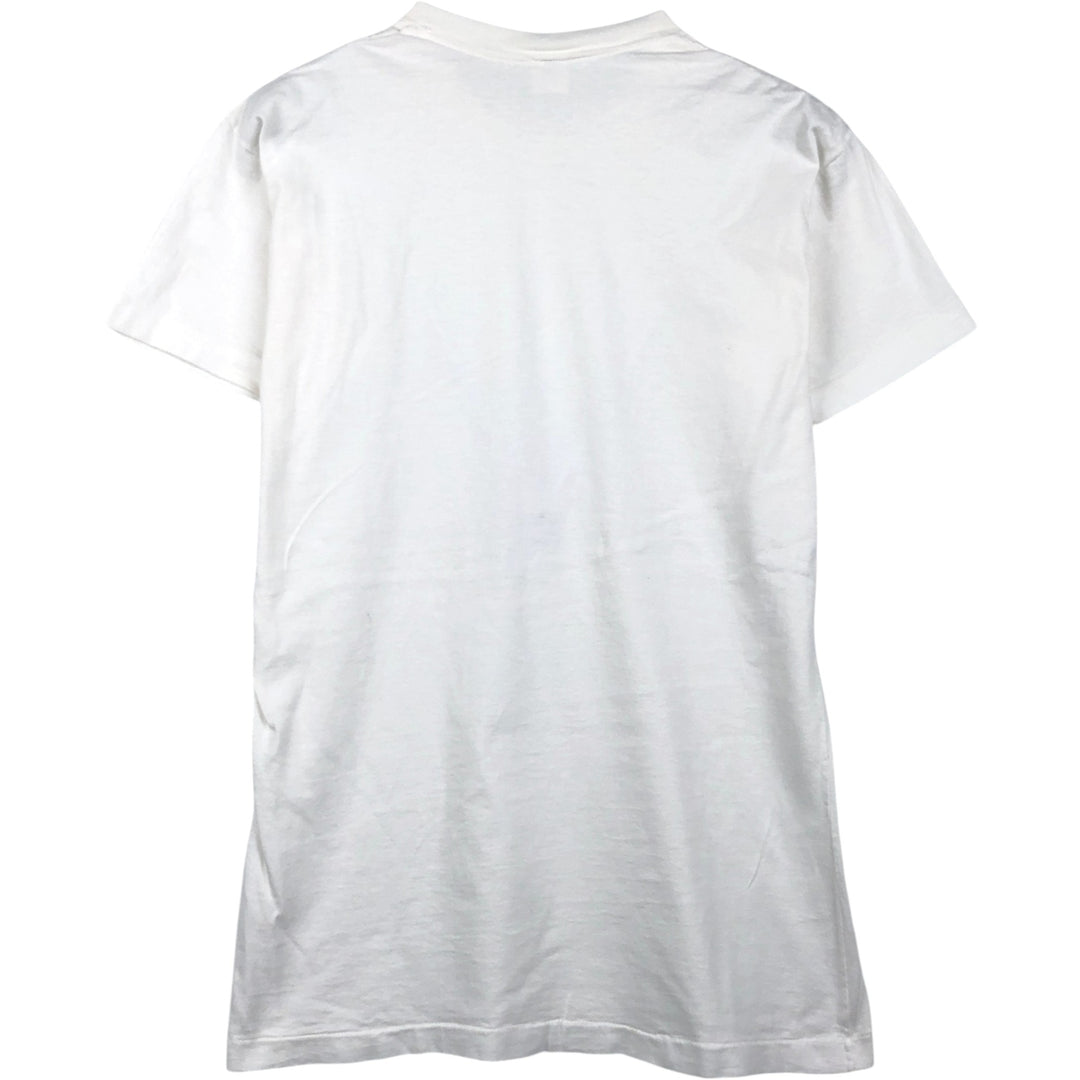 70s-80'S JCPenney Plain T-Shirt, XL (Size 46-48, equivalent to men's XL), Vintage cotton white type Vintage Second Hand