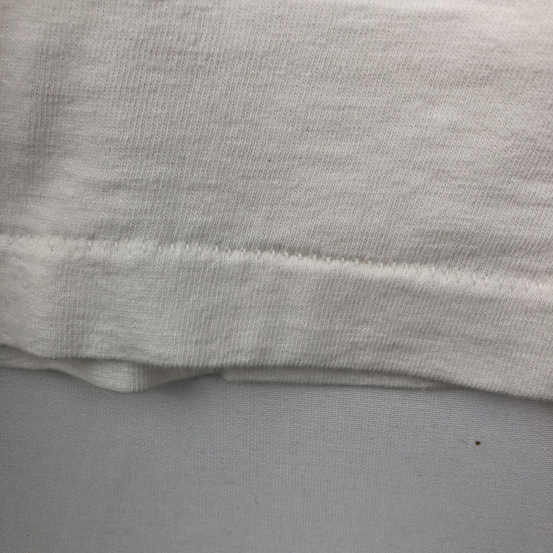 70s-80'S JCPenney Plain T-Shirt, XL (Size 46-48, equivalent to men's XL), Vintage cotton white type Vintage Second Hand