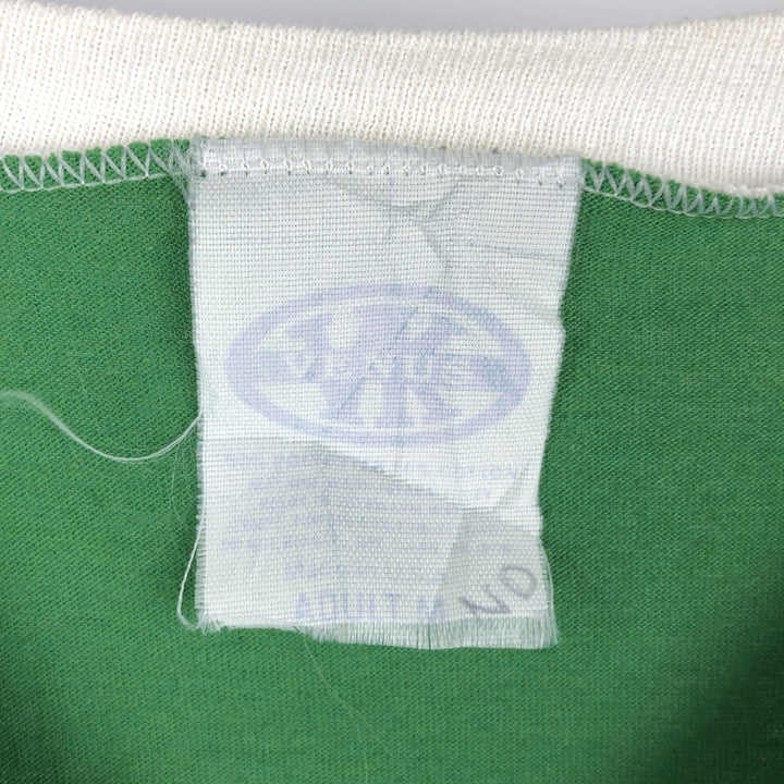 90'S VENUS V-neck Ringer T-shirt, Made in USA, Men's Size M (approx.), Vintage polyester green type Vintage Second Hand