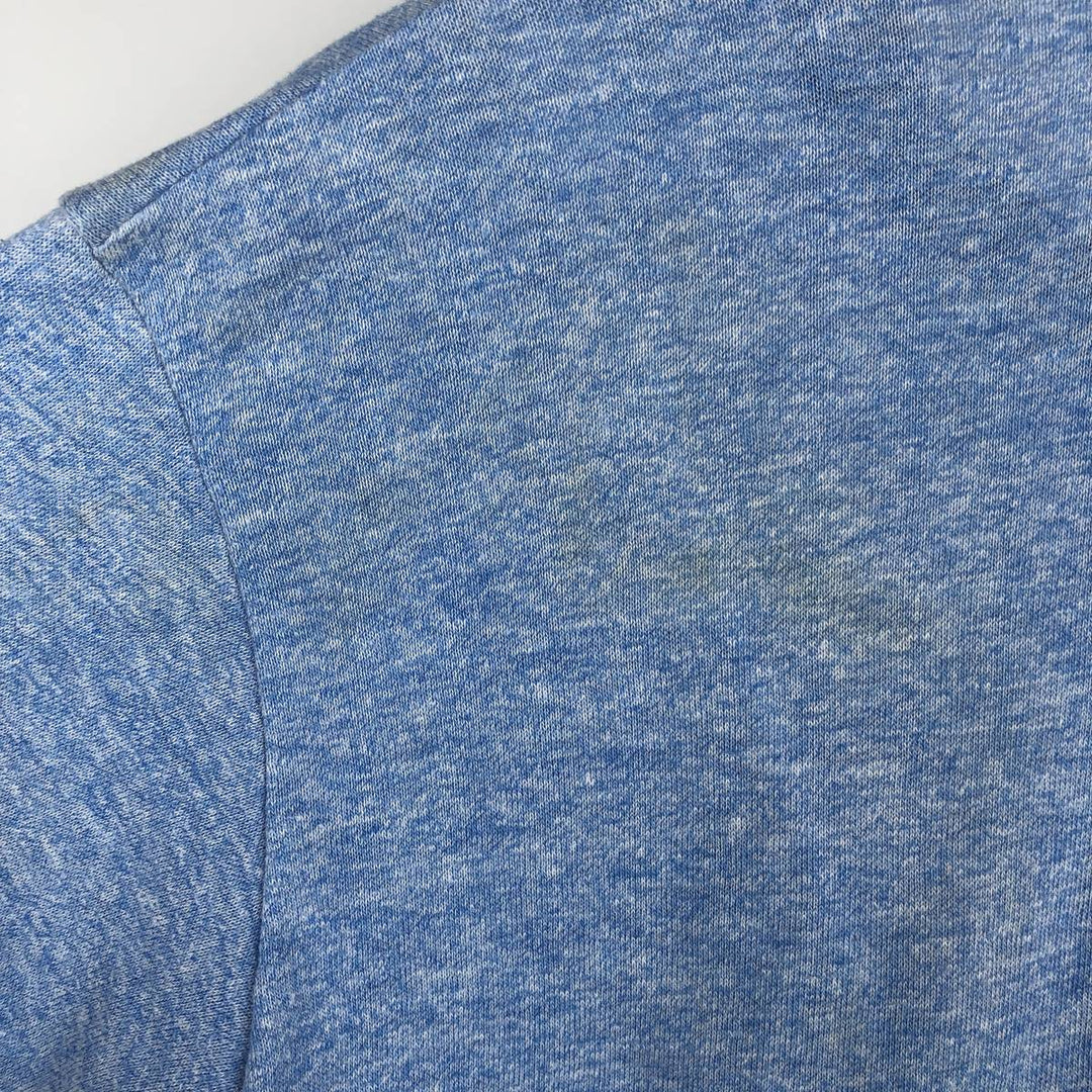90'S Russell Ringer T-Shirt, Made in USA, Men's Size M (Equivalent), Vintage polyester Blue type light blue Vintage Second Hand