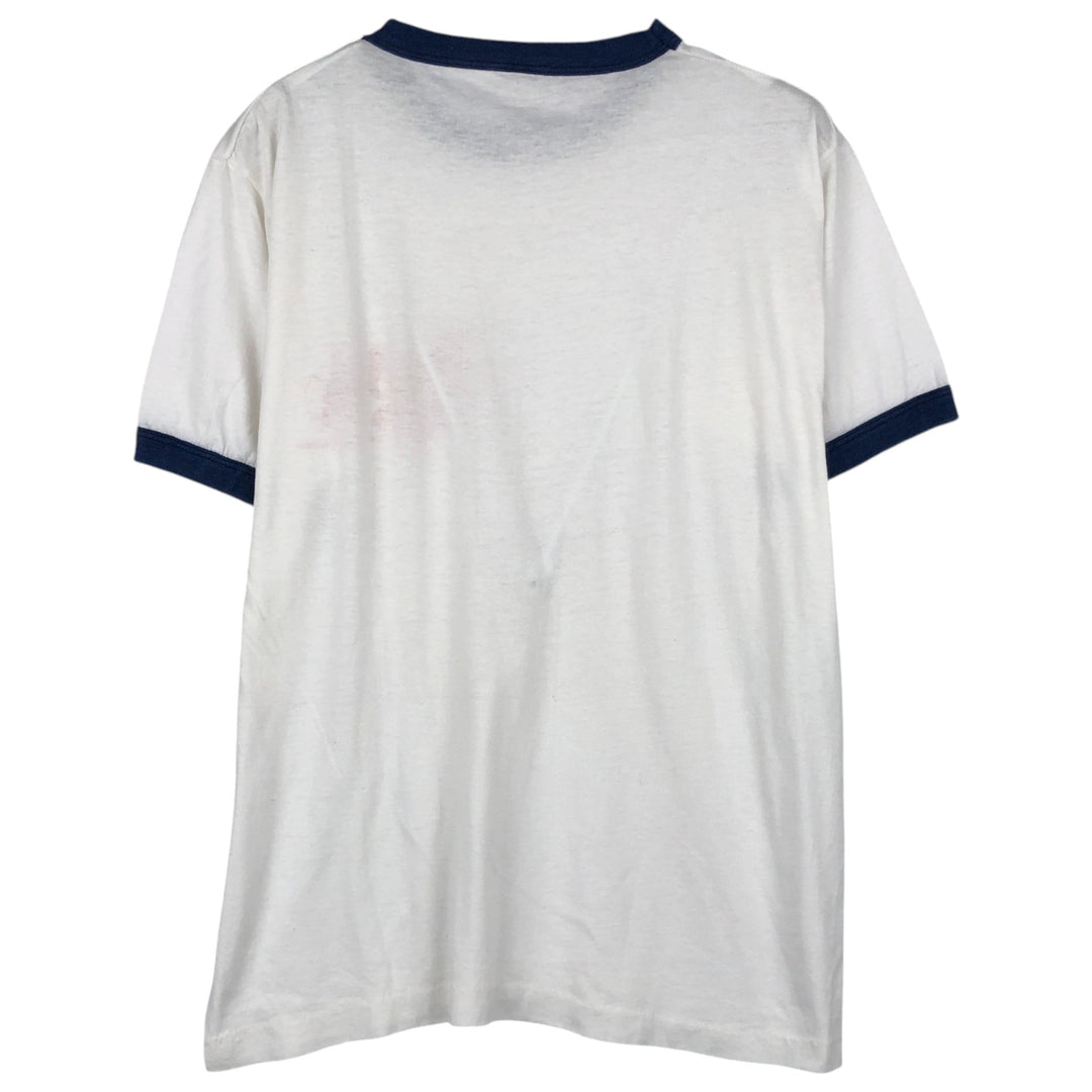 90'S Screen Stars American Cancer Society Ringer T-Shirt, Made in USA, Men's Size L (approx.), Vintage cotton white type Vintage Second Hand