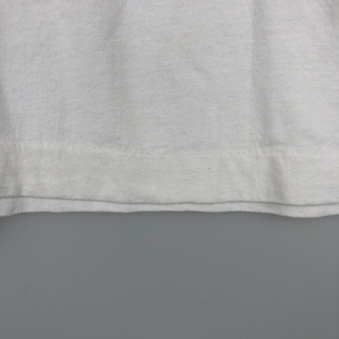 90'S Screen Stars American Cancer Society Ringer T-Shirt, Made in USA, Men's Size L (approx.), Vintage cotton white type Vintage Second Hand