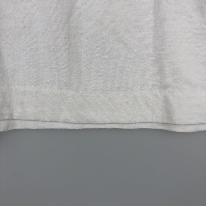 90'S Screen Stars American Cancer Society Ringer T-Shirt, Made in USA, Men's Size L (approx.), Vintage cotton white type Vintage Second Hand