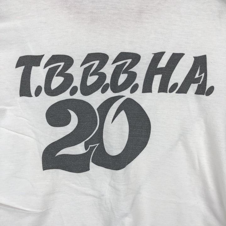 90'S TIGER BRAND Ringer Trompe-l'oeil T-shirt, Made in Canada, Men's Size L (approx.) cotton white type Vintage Second Hand