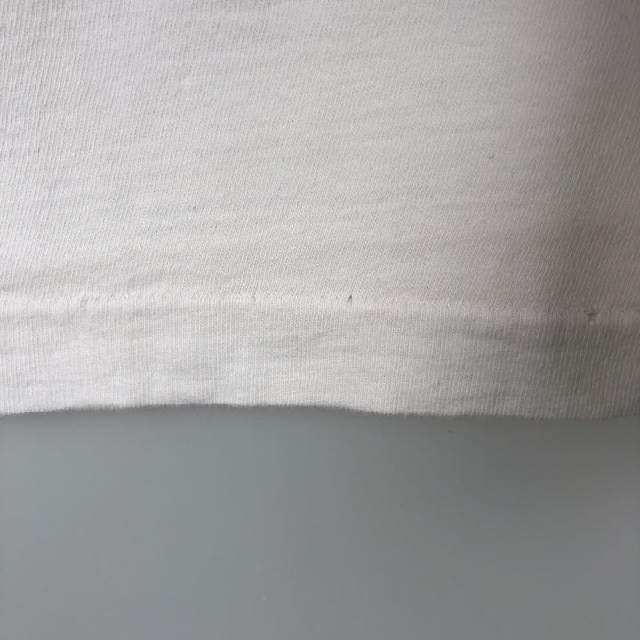 90'S TIGER BRAND Ringer Trompe-l'oeil T-shirt, Made in Canada, Men's Size L (approx.) cotton white type Vintage Second Hand