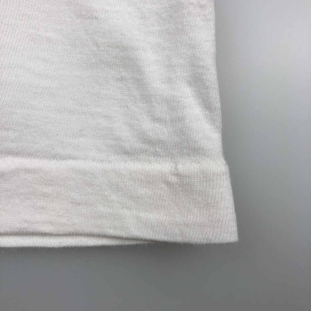 90'S TIGER BRAND Ringer Trompe-l'oeil T-shirt, Made in Canada, Men's Size L (approx.) cotton white type Vintage Second Hand