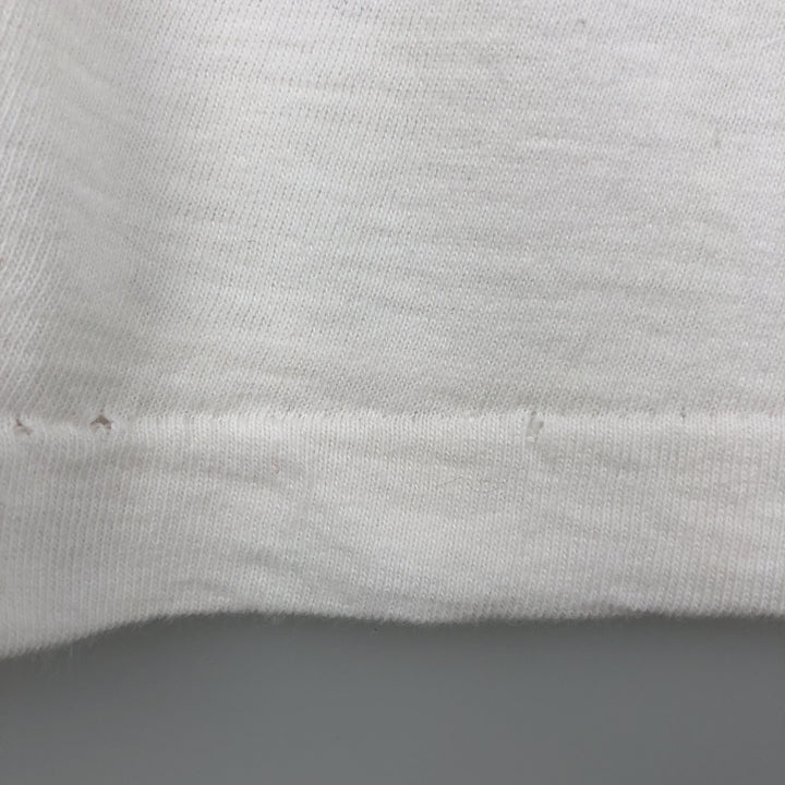 90'S TIGER BRAND Ringer Trompe-l'oeil T-shirt, Made in Canada, Men's Size L (approx.) cotton white type Vintage Second Hand