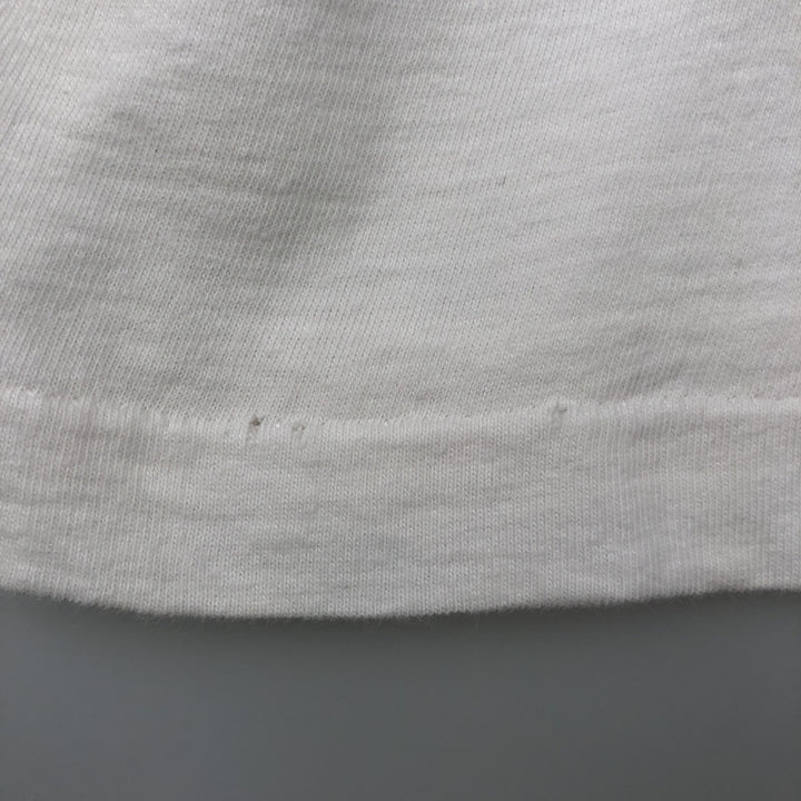 90'S TIGER BRAND Ringer Trompe-l'oeil T-shirt, Made in Canada, Men's Size L (approx.) cotton white type Vintage Second Hand