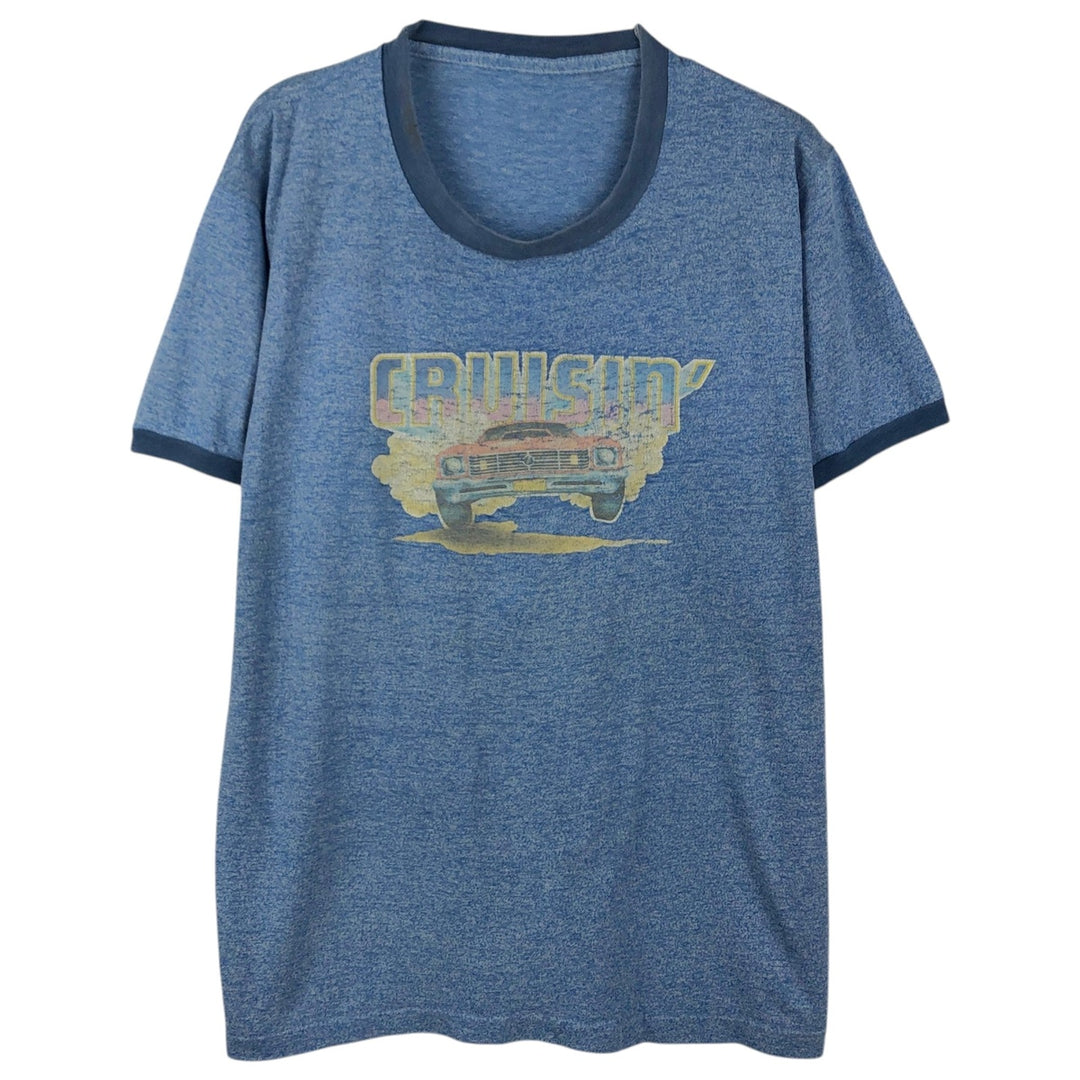 ~90'S Ringer T-shirt, Men's Size S (approx.), Vintage unclear blue type Vintage Second Hand