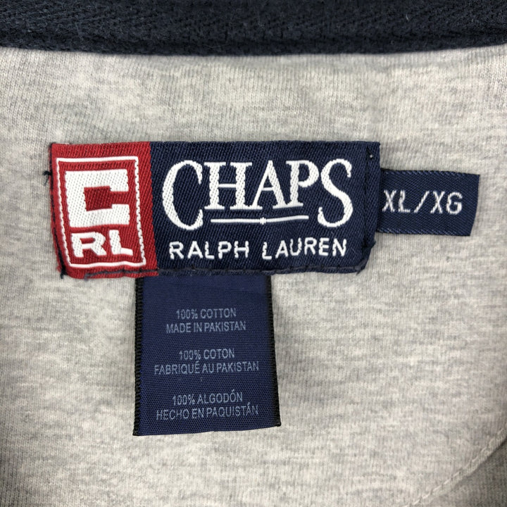 Ralph Lauren CHAPS logo embroidered ringer t-shirt, men's size XL. cotton gray type Vintage Second Hand